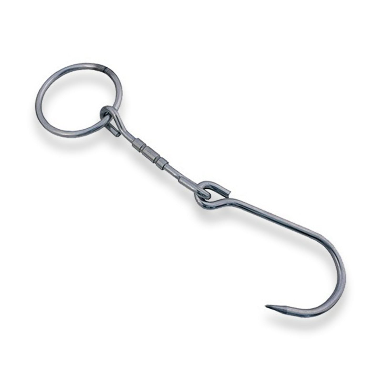 Gancio Snodato con Anello per Macelleria in Acciaio Inox da 22 cm
