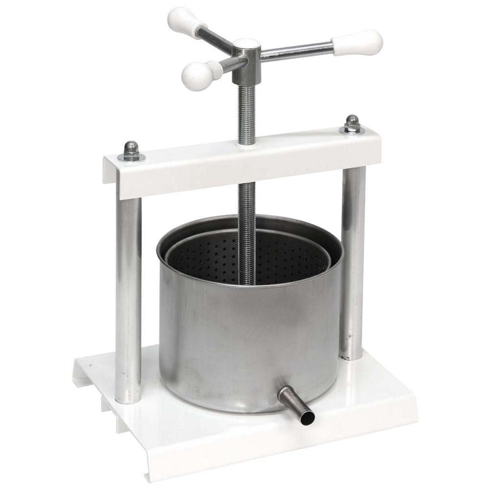 Torchietto premitutto in Acciaio inox, adatto come pressa per liquore, frutta ed olive