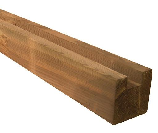 Palo per pannello grigliato "Patio" in legno tropicale naturale per recinzioni giardino e terrazzo