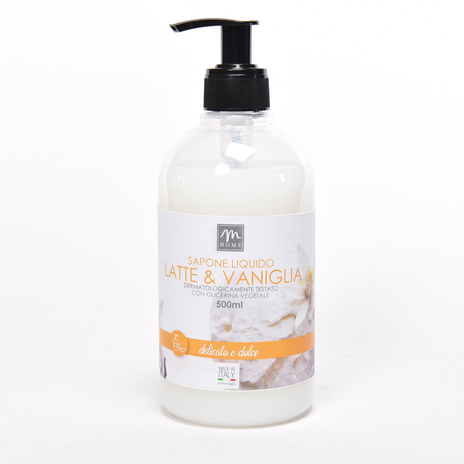 Dispenser di Sapone liquido da 500 mL profumato dermatologicamente testato con glicerina vegetale