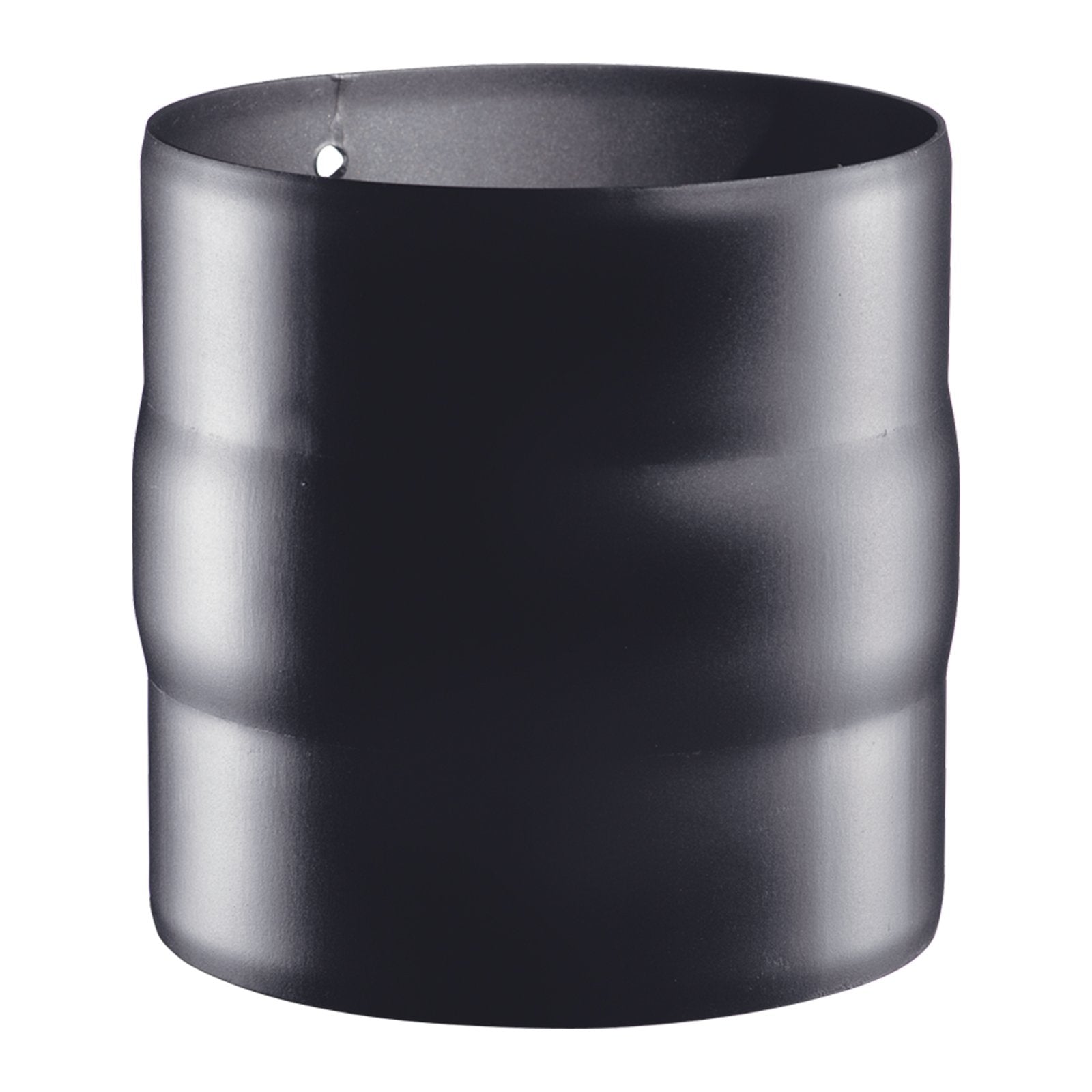 Manicotto di giunzione per canna fumaria stufa a Legna in acciaio nero da 1,2 mm
