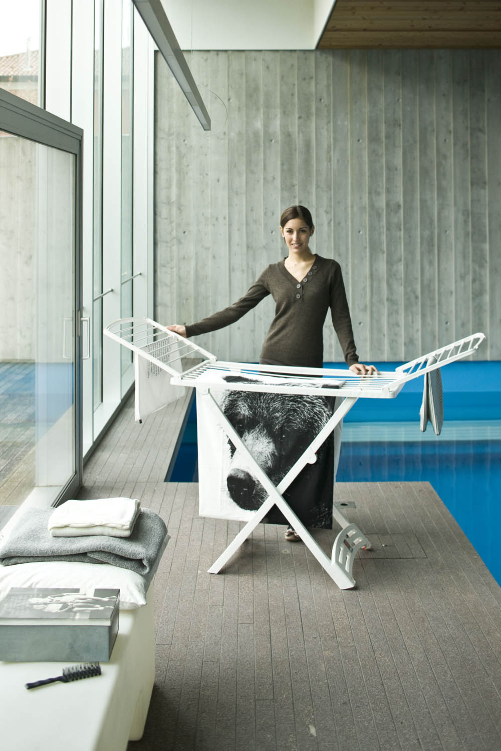 Stendibiancheria Gimi "ZAFFIRO" stendino da pavimento in resina resistente