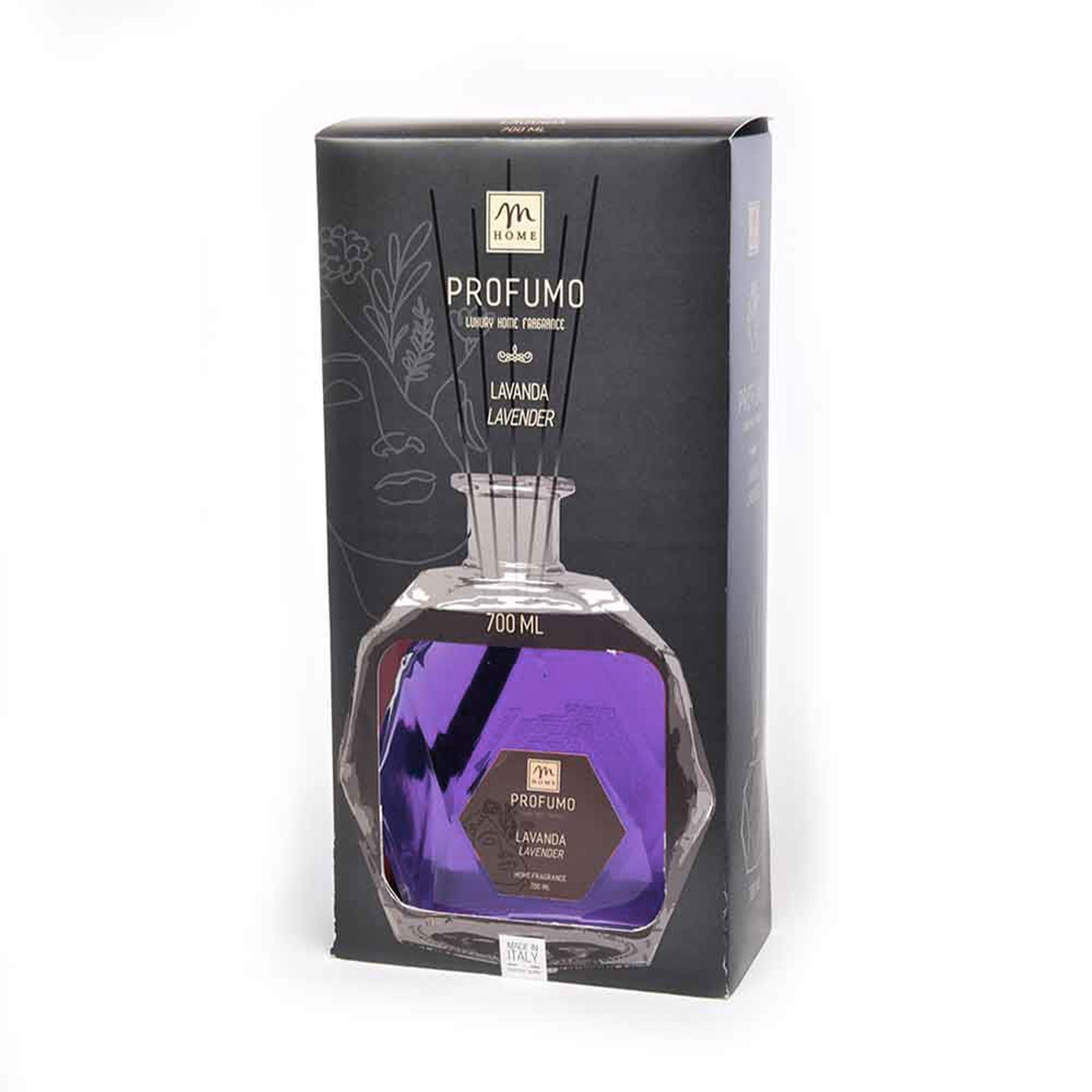 Diffusore di fragranza profumatore per ambiente con bottiglia esagonale da 700 mL