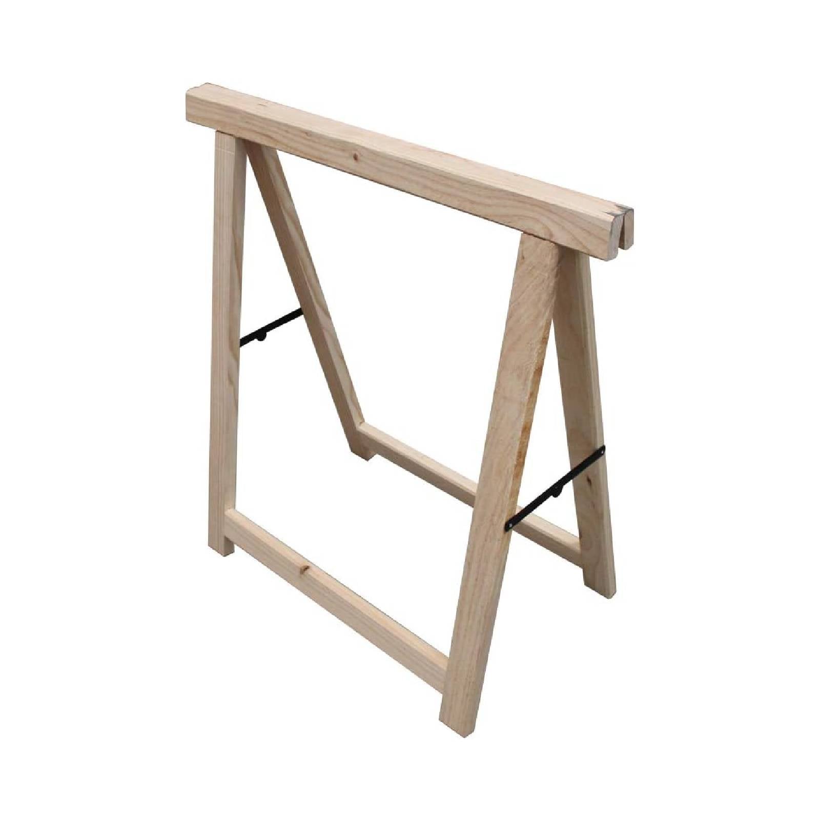 Cavalletto economico "Hobby" semplice e funzionale realizzato in legno di abete grezzo 75 x h 75 cm
