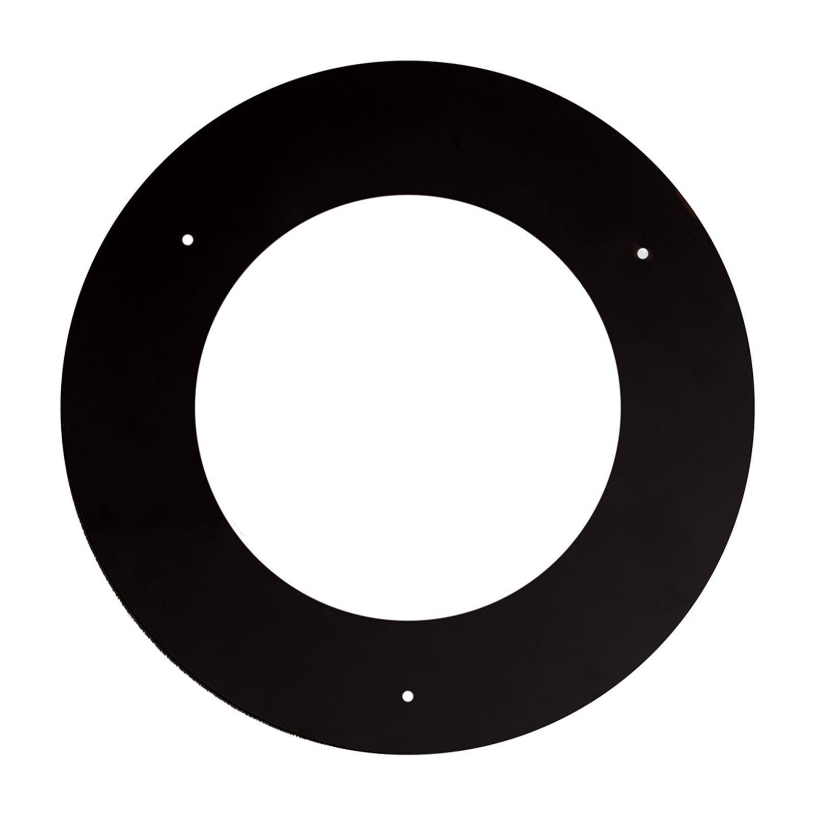 Rosone tondo in acciaio alluminato di colore nero per uso interno