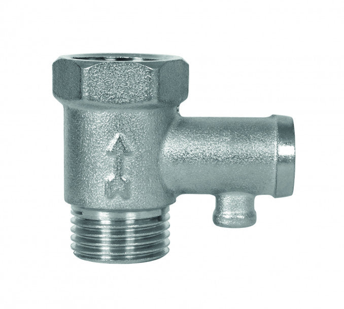 Valvola di sicurezza per scaldacqua, Modello 1/2" attacco maschio/ femmina