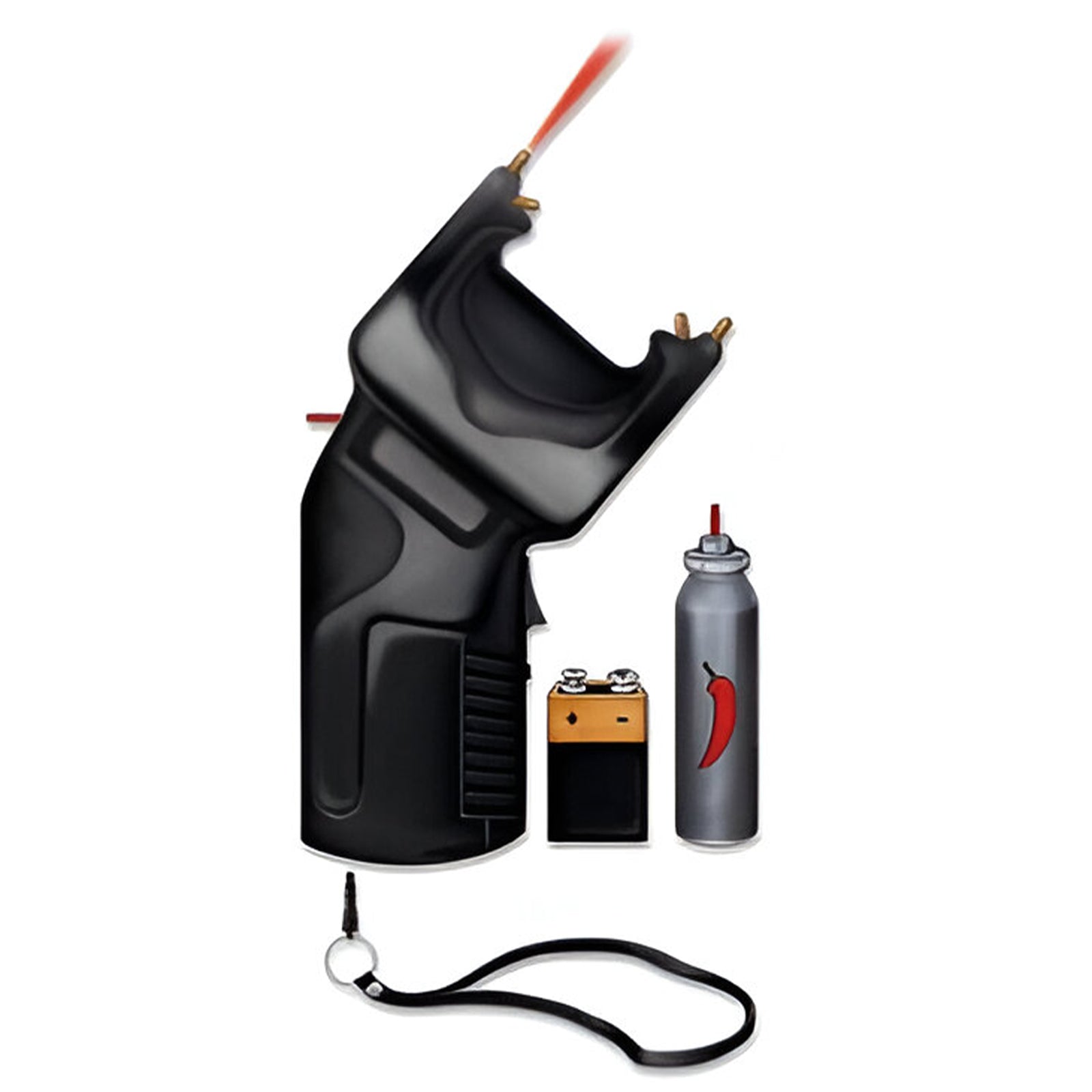 Animal Defender 3 in 1 contro animali e cani feroci, con Batteria da 9 Volt + Ricarica Spray OC 15ml