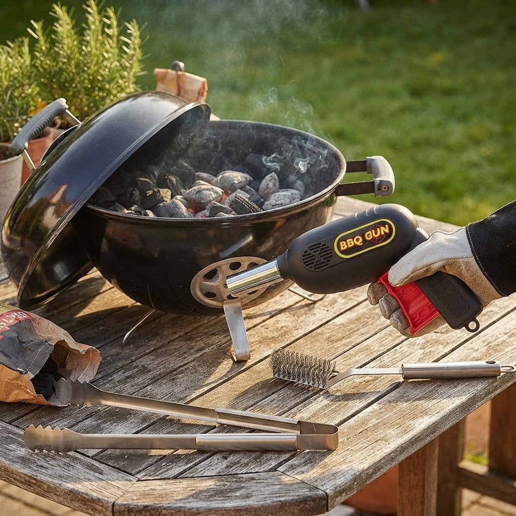 Soffiatore portatile per barbecue, ravviva fiamma manuale con ventola