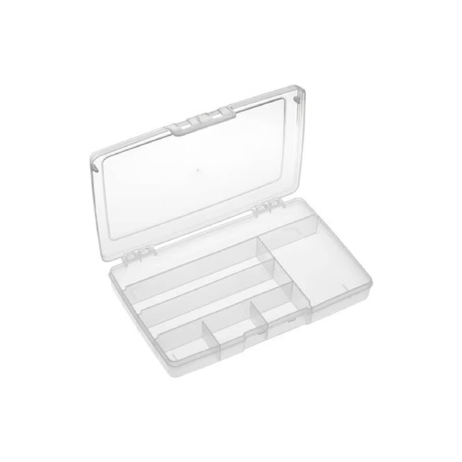 Cassetta porta minuteria in polipropilene completamente trasparente con uno spessore di 40 mm