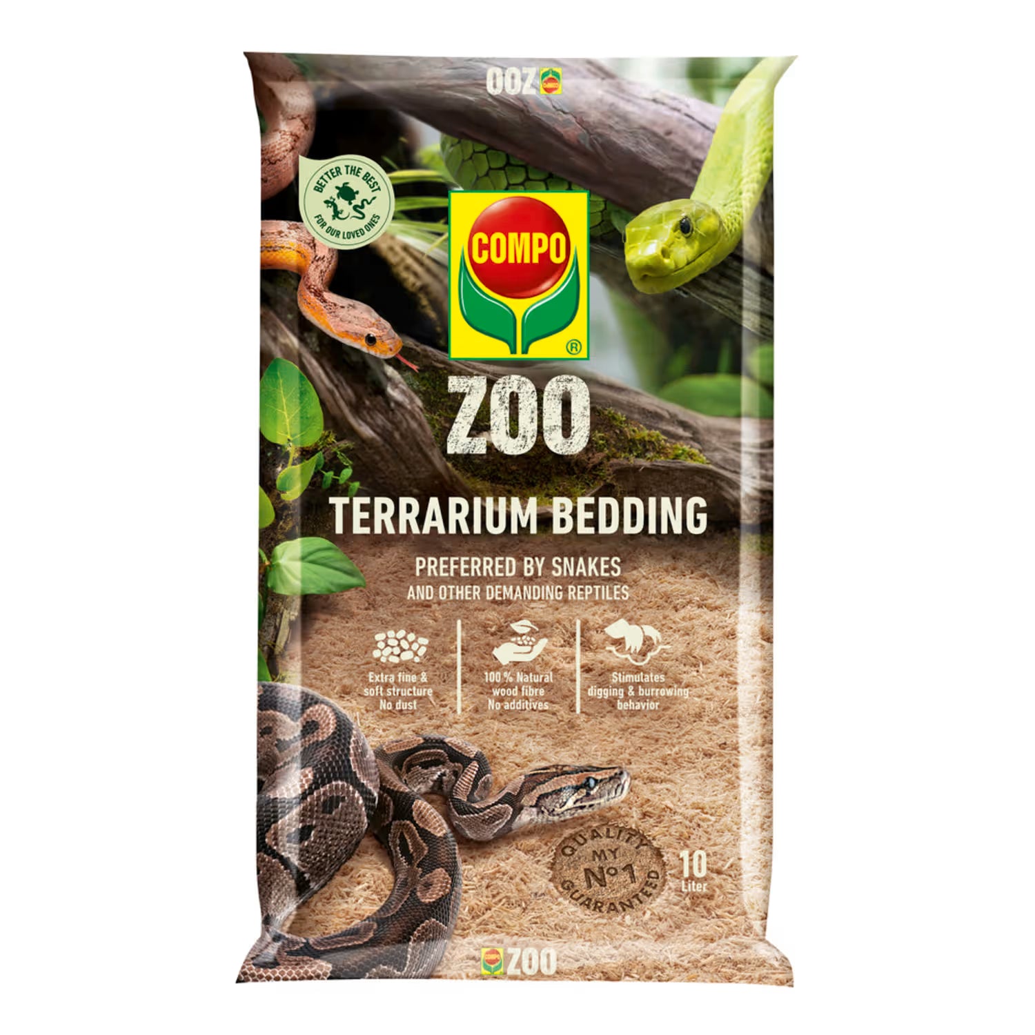 Terriccio Compo ZOO Lettiera per Terrari di Serpenti uso professionale, da 10 litri