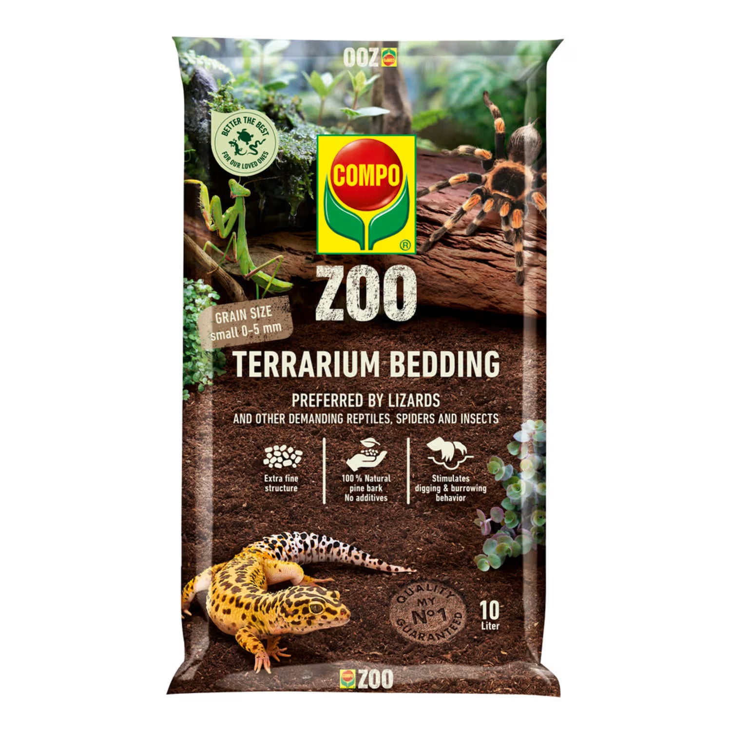 Terriccio Compo ZOO Lettiera per Terrari di Rettili uso professionale, da 10 litri