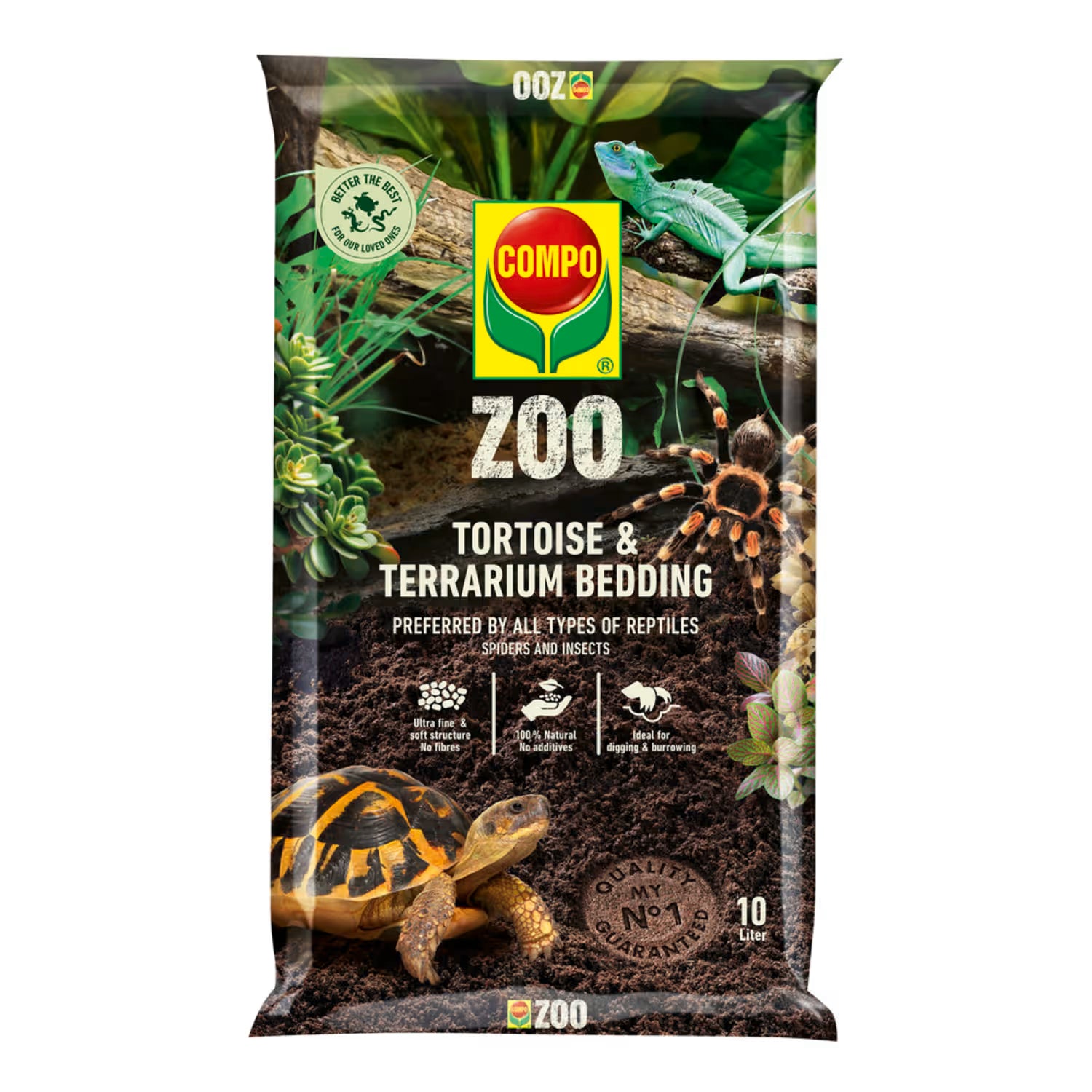 Terriccio Compo ZOO Lettiera per Terrari di Tartarughe uso professionale, da 10 litri