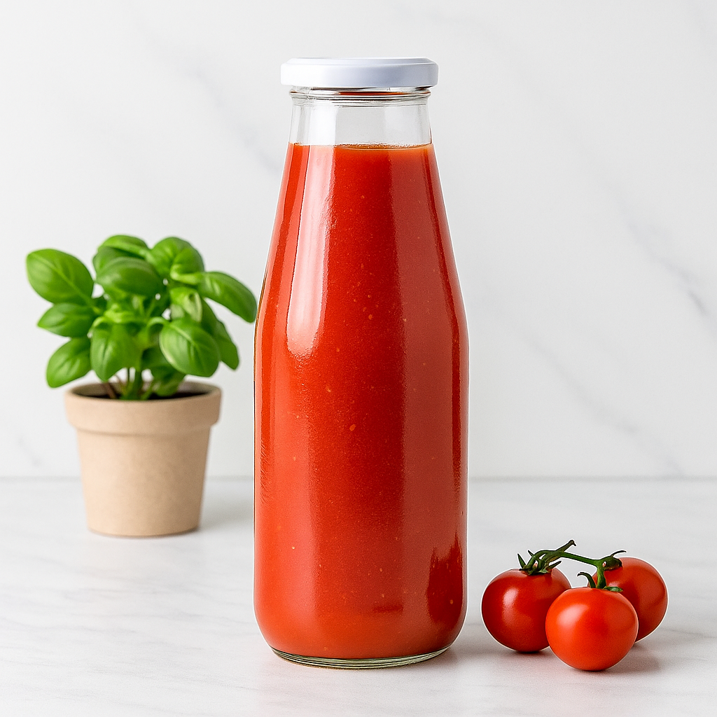 Bottiglie per passata di pomodoro in vetro con tappo da Ø 53 mm