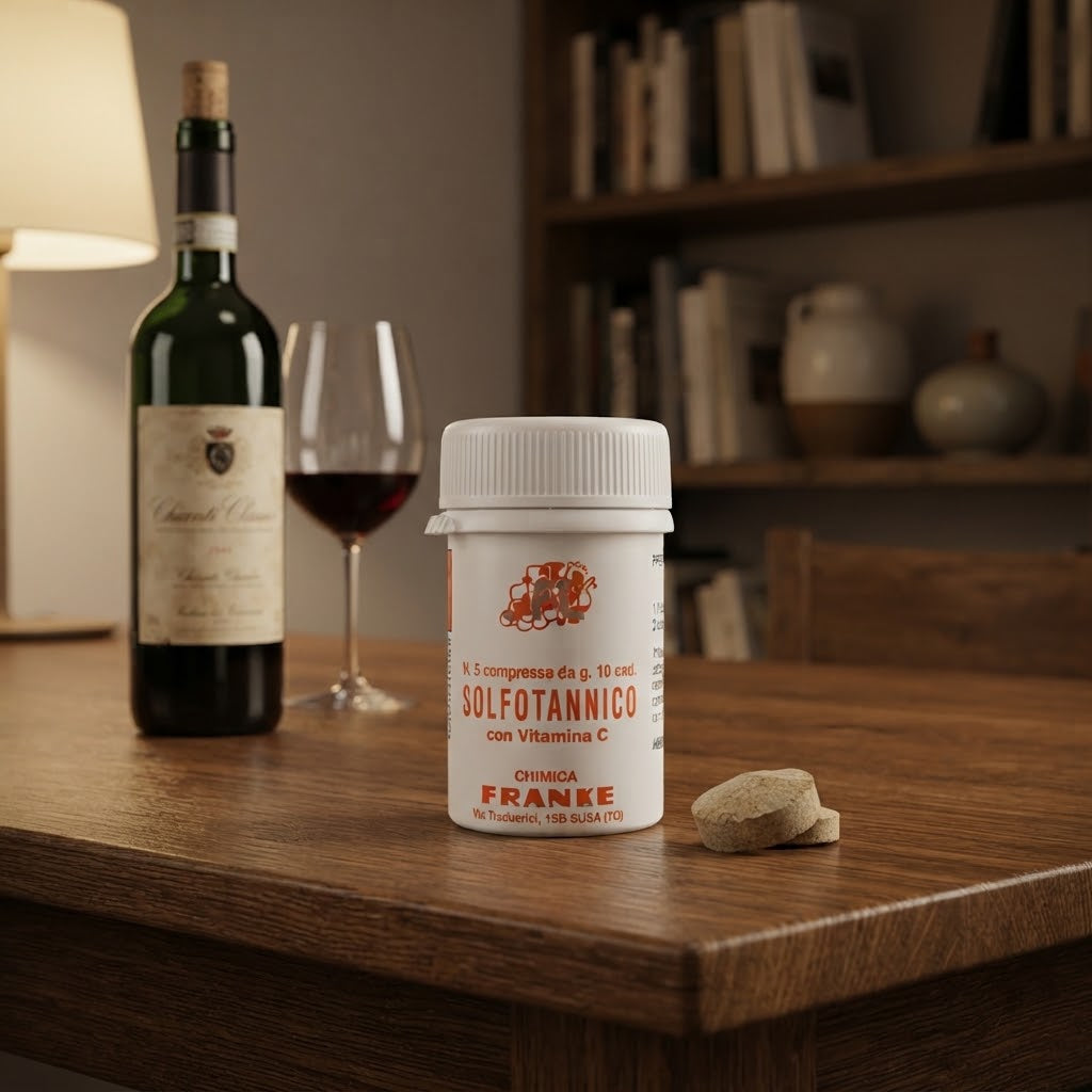 Pastiglie solfotannico sanavin con vitamina c per vino tannino 50 g tannisol