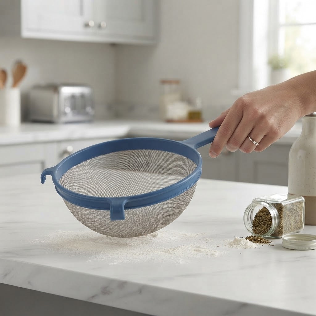 Colino in acciaio inox per setaccio prodotti cucina set da 3