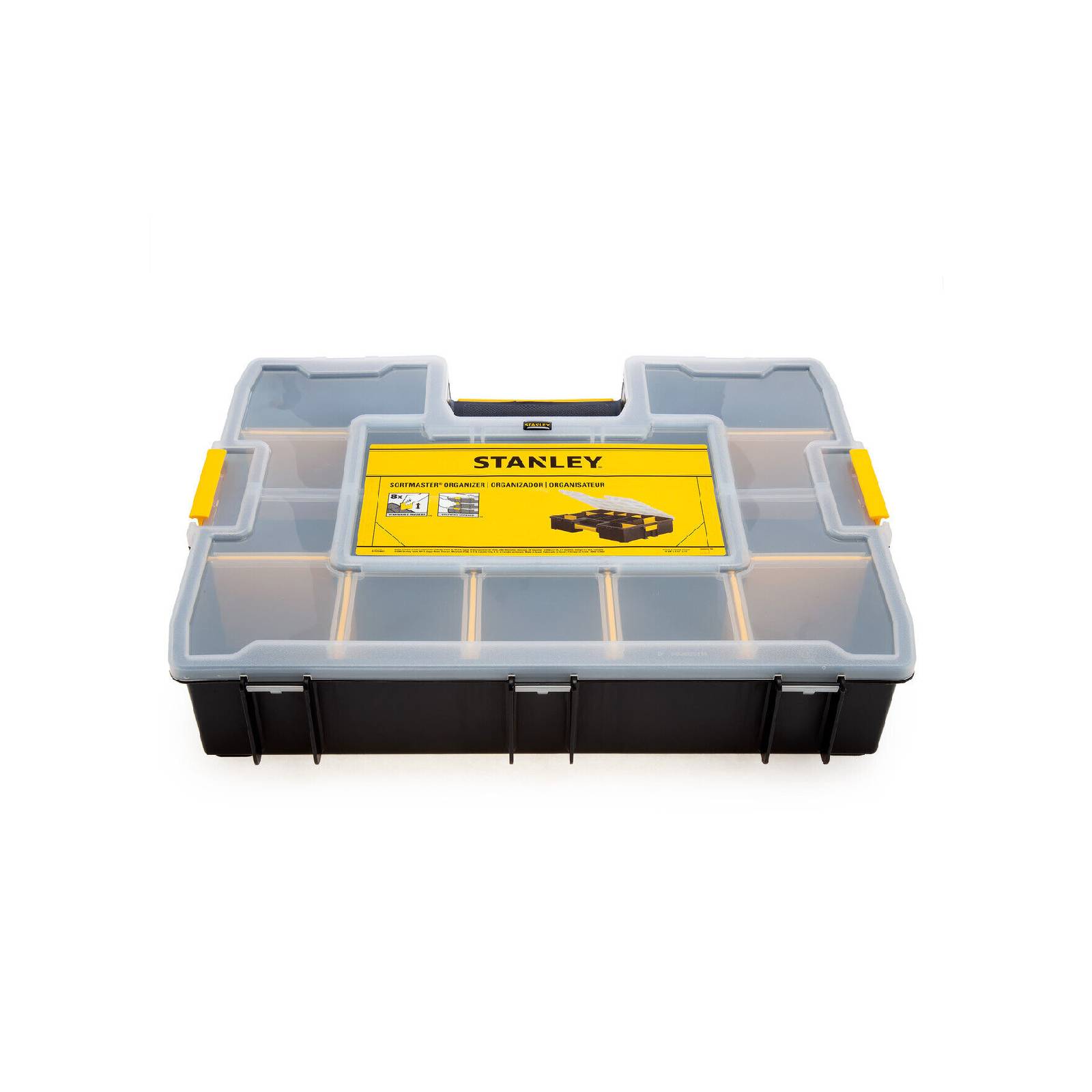 Cassetta organizer porta minuteria "Sort Master" con coperchio trasparente e divisori removibili