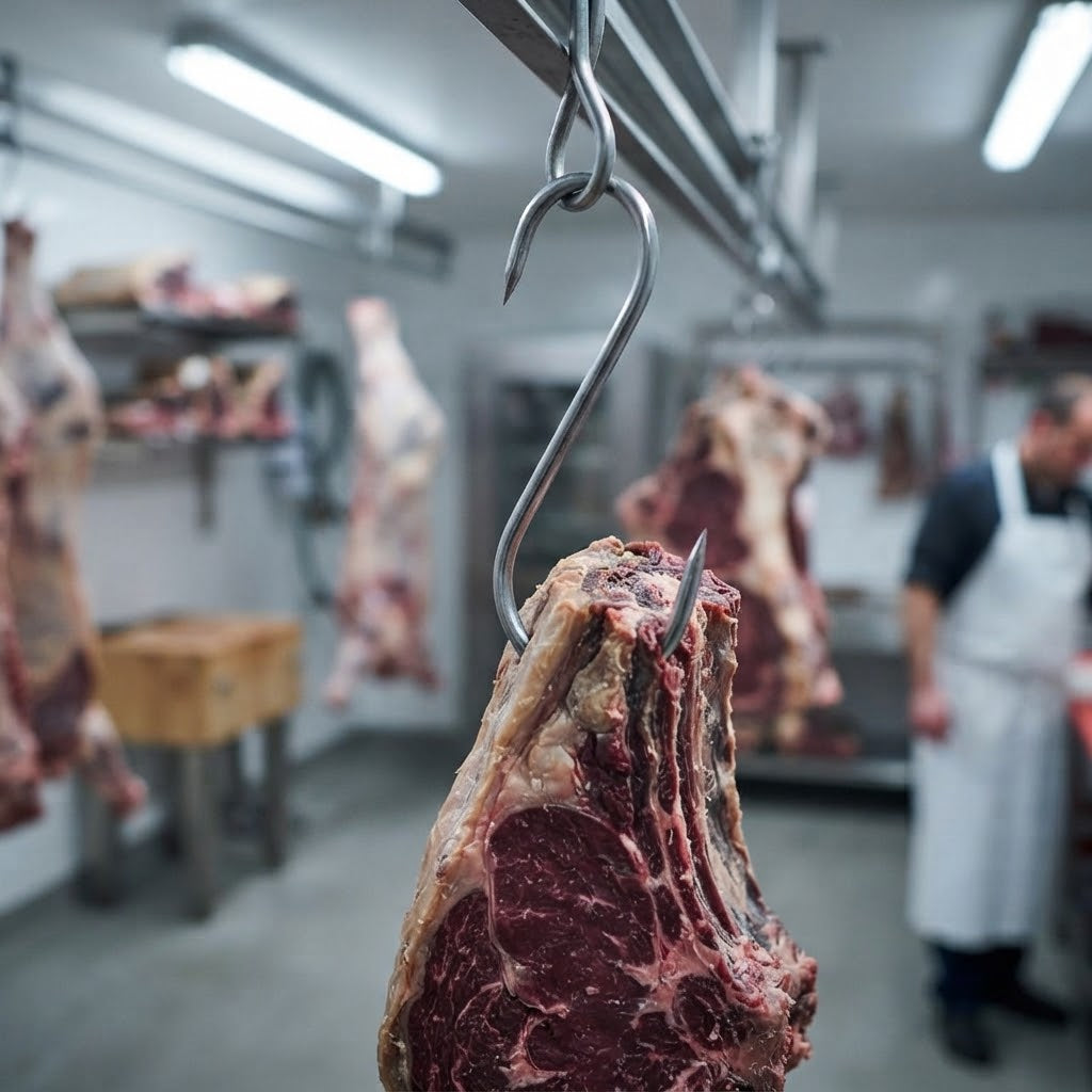Gancio Fisso per Macellaio in Acciaio Inox alimentare ideale per salumi