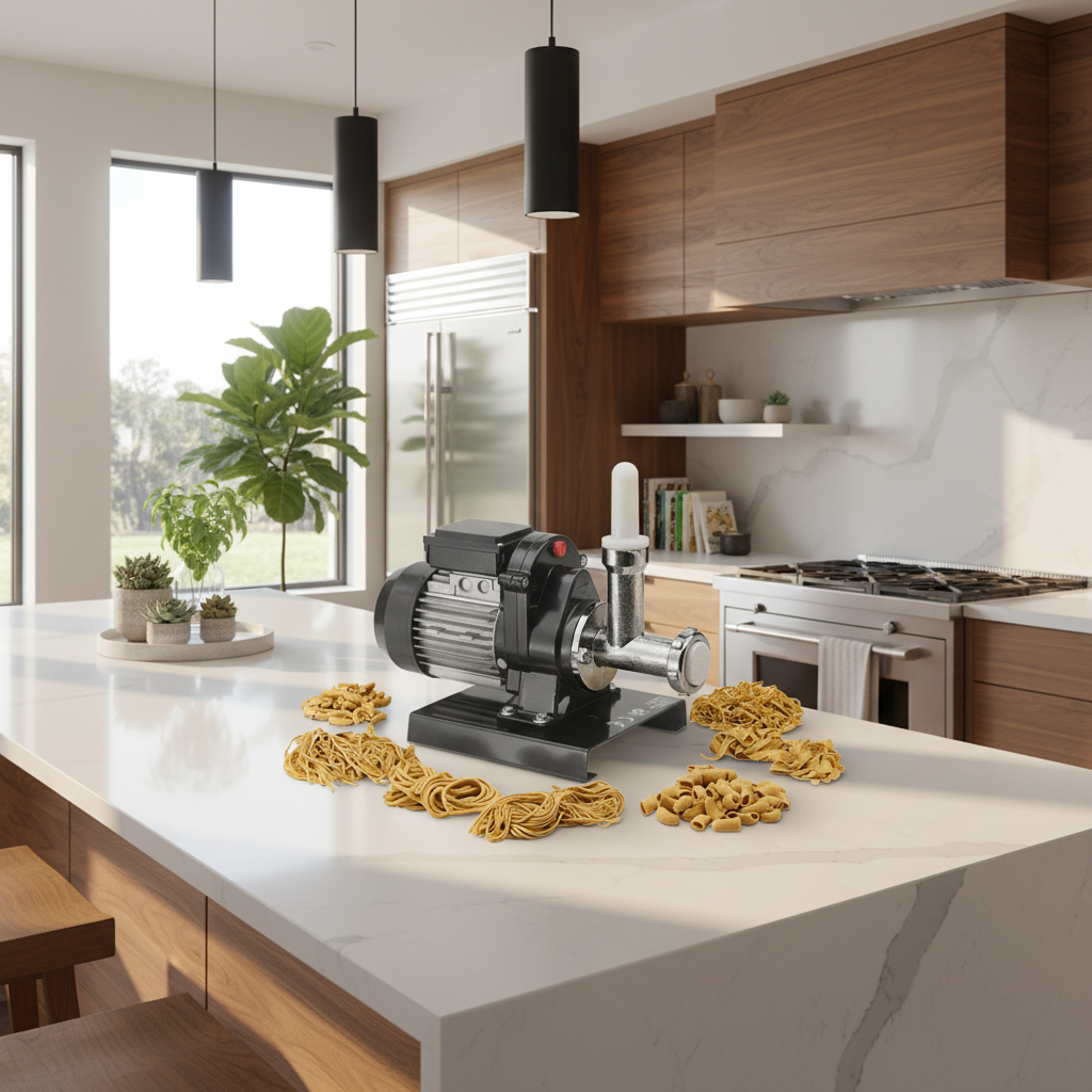 Torchio Accessorio per Pasta alimentare in alluminio con elica e 12 trafile