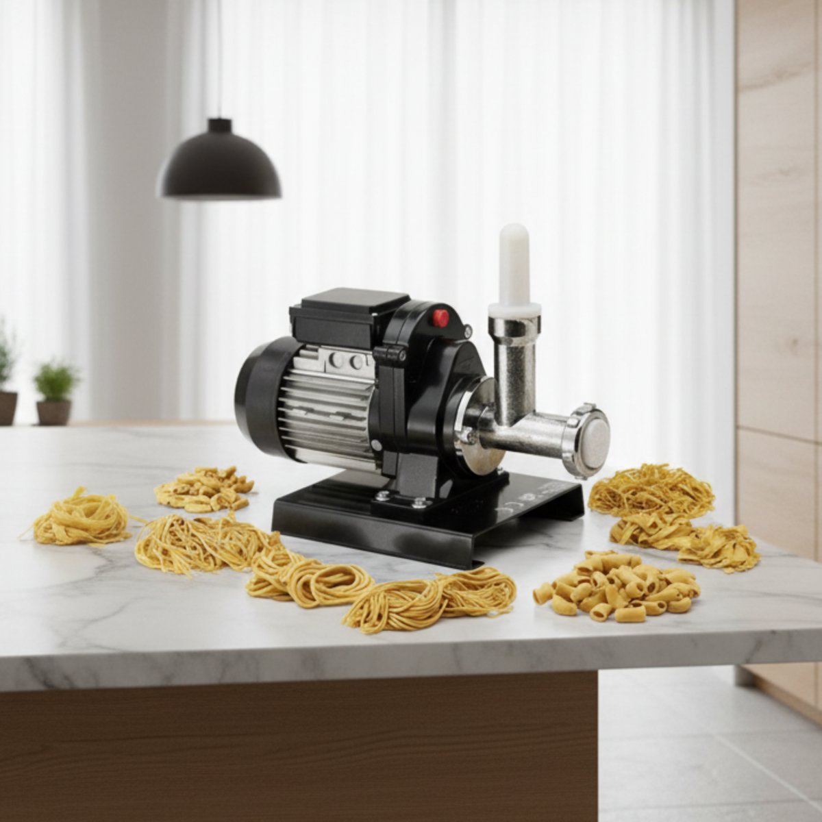 Torchietto Accessorio per pasta n.5 in alluminio alimentare. Elica e 12 trafile.