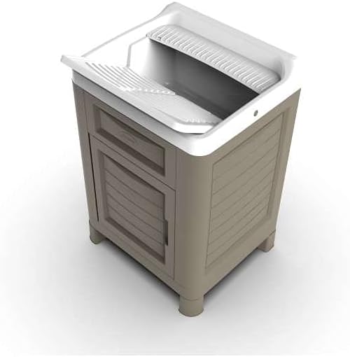 Mobile lavatoio anta singola inferiore in resina con sportello posizionale