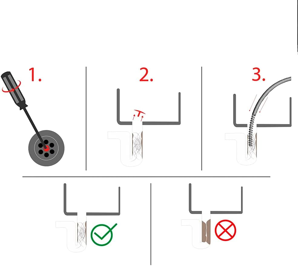 Stura scarico a molla con spirale in acciaio e manovella in legno da  Ø 6 mm