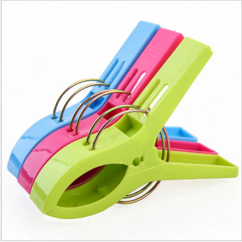 Set 4 mollette antivento in plastica per fissaggio telo mare