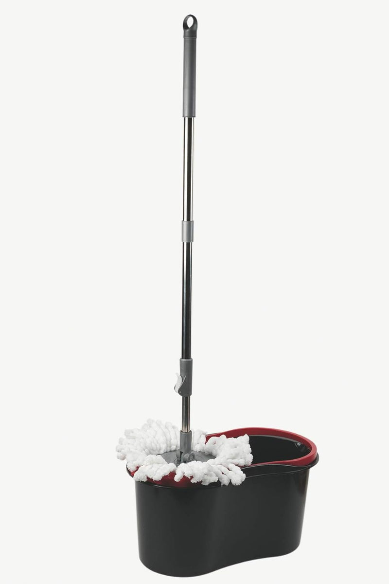 Secchio lavapavimenti "Super mop" con strizzatoio con manico allungabile fino a 110 cm