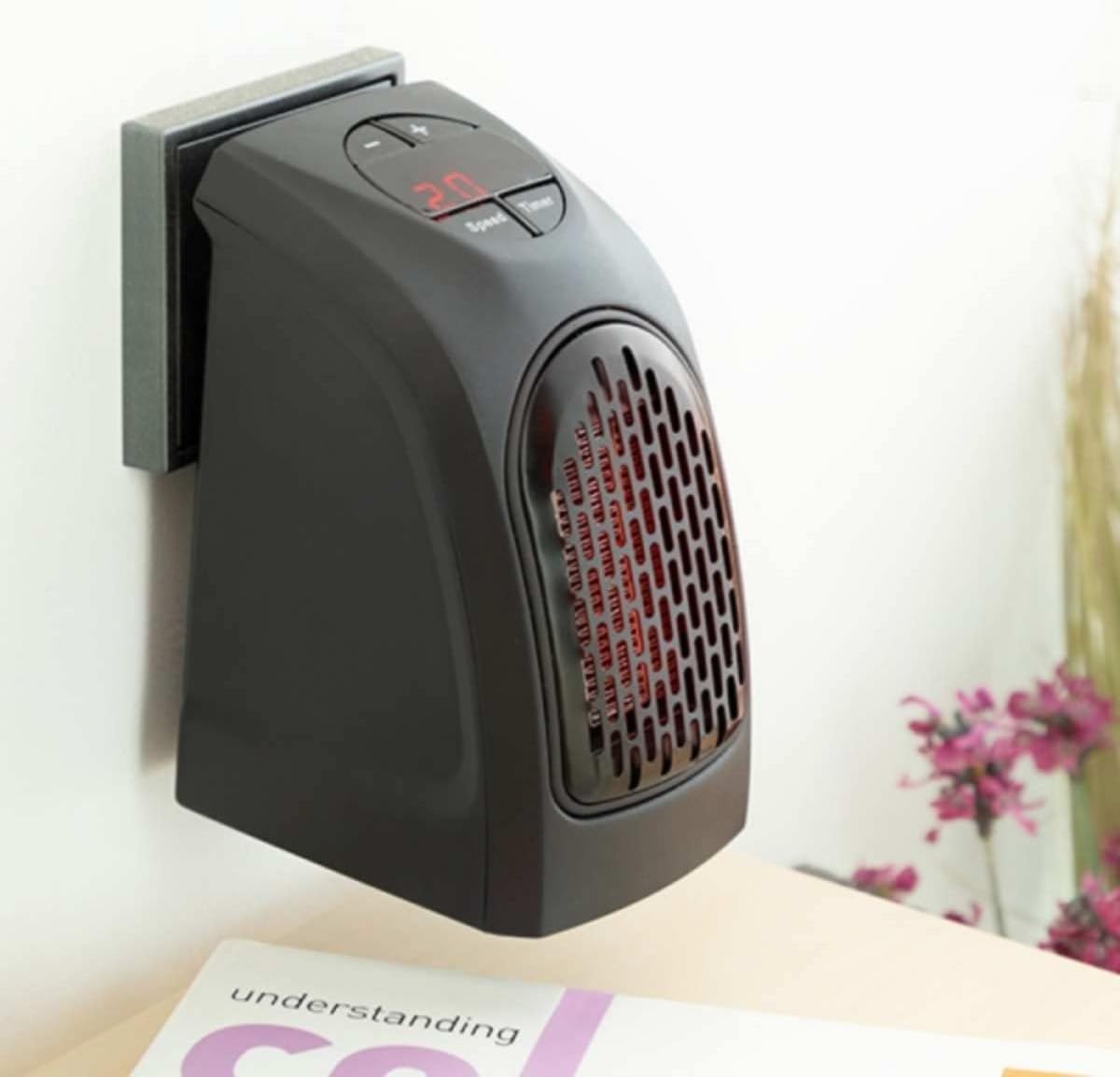 Stufa in ceramica "Plug in" con protezione anti surriscaldamento e display digitale