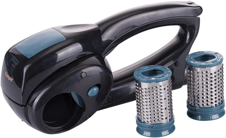 Grattugia cordless a batteria ricaricabile con lame in acciaio, colore nero