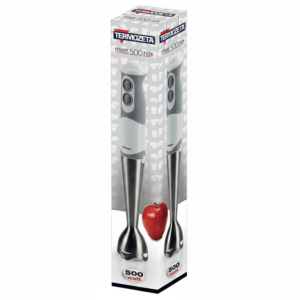 Frullatore ad immersione in acciaio inox ideale per sminuzzare, mescolare e sbattere
