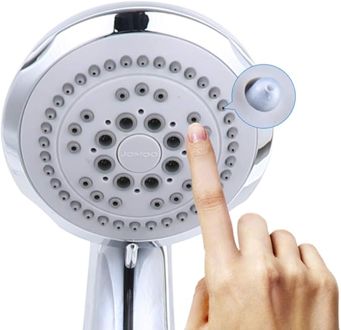 Doccetta linea "grey" anticalcare in ABS cromato