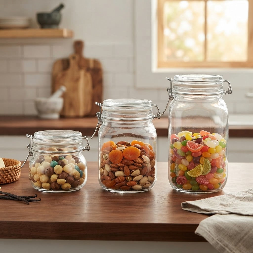 Vaso in vetro per conserve alimenti con chiusura ermetica "Fido" boccacci