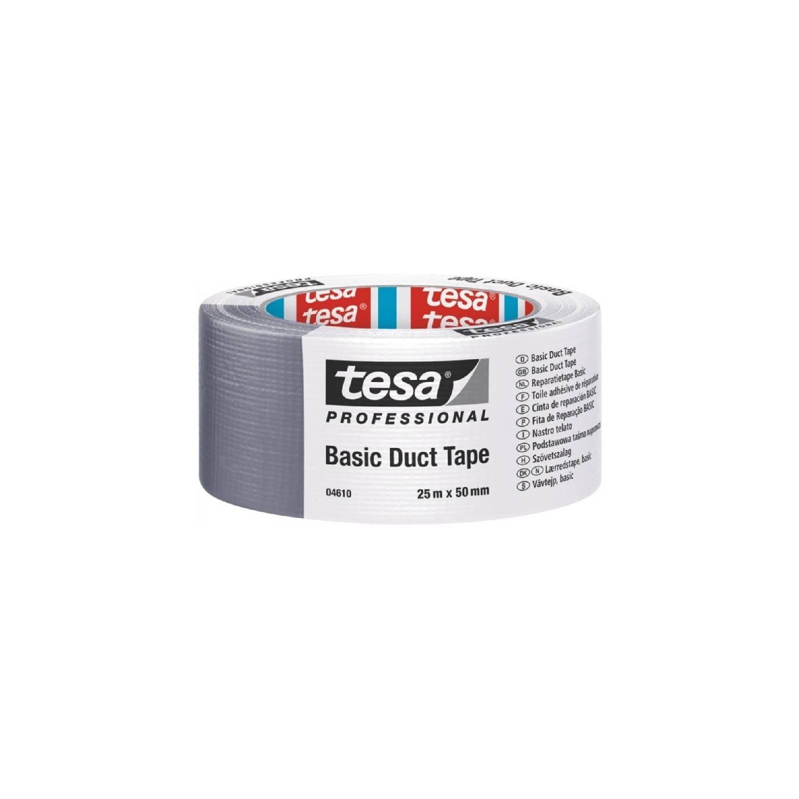 Nastro Nero telato "Duct Tape 4610" con rivestimento in PE rinforzato con tessuto in PET ideale per imballaggio 6 pz