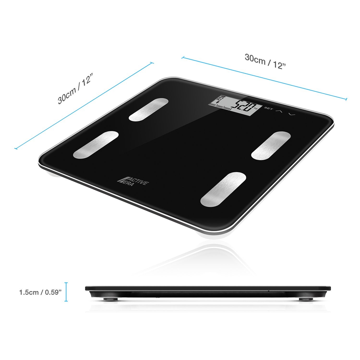 Bilancia pesa persone digitale con analisi corporea, portata massima di 180 kg