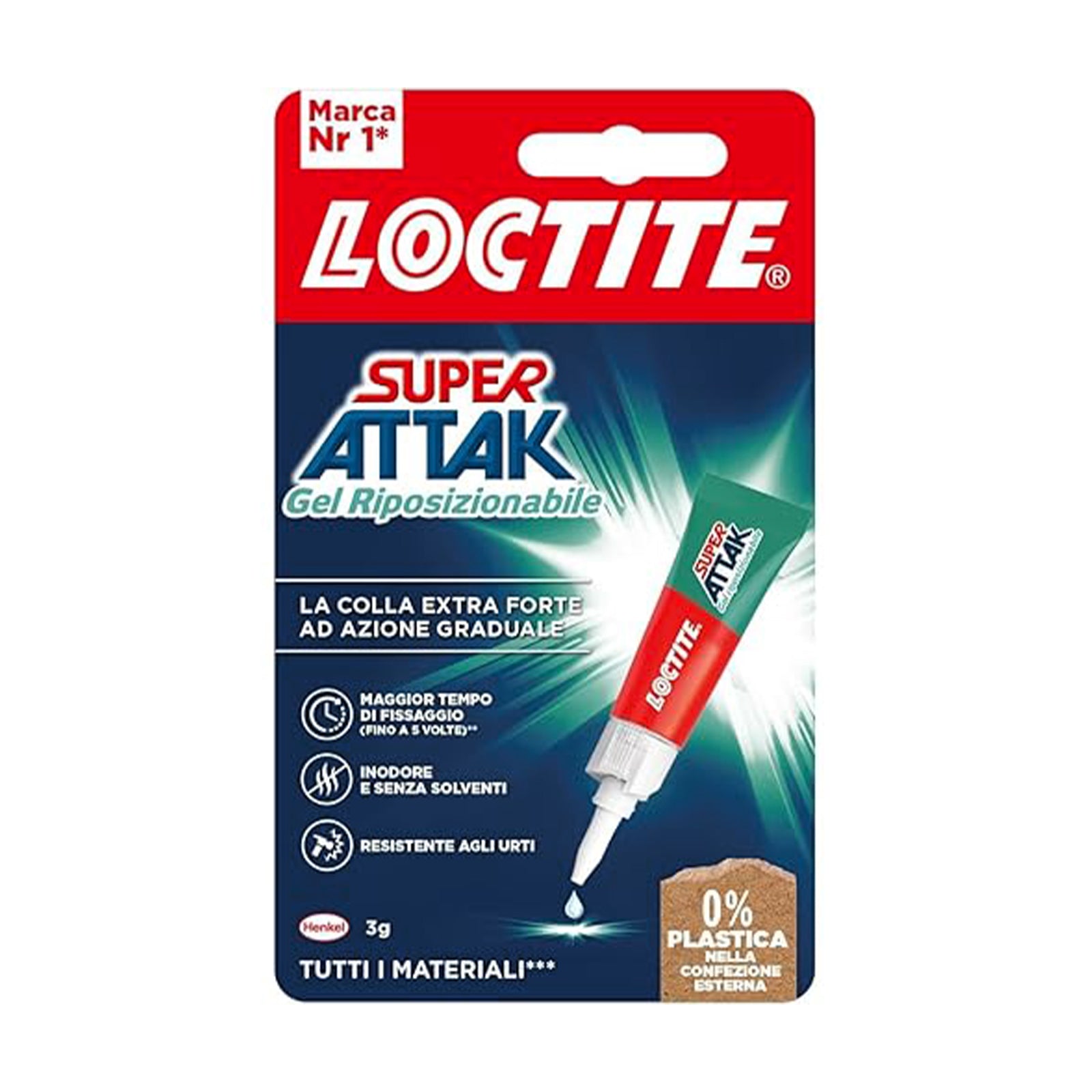 Super attack "Gel riposizionabile" colla liquida facile da applicare 3 gr