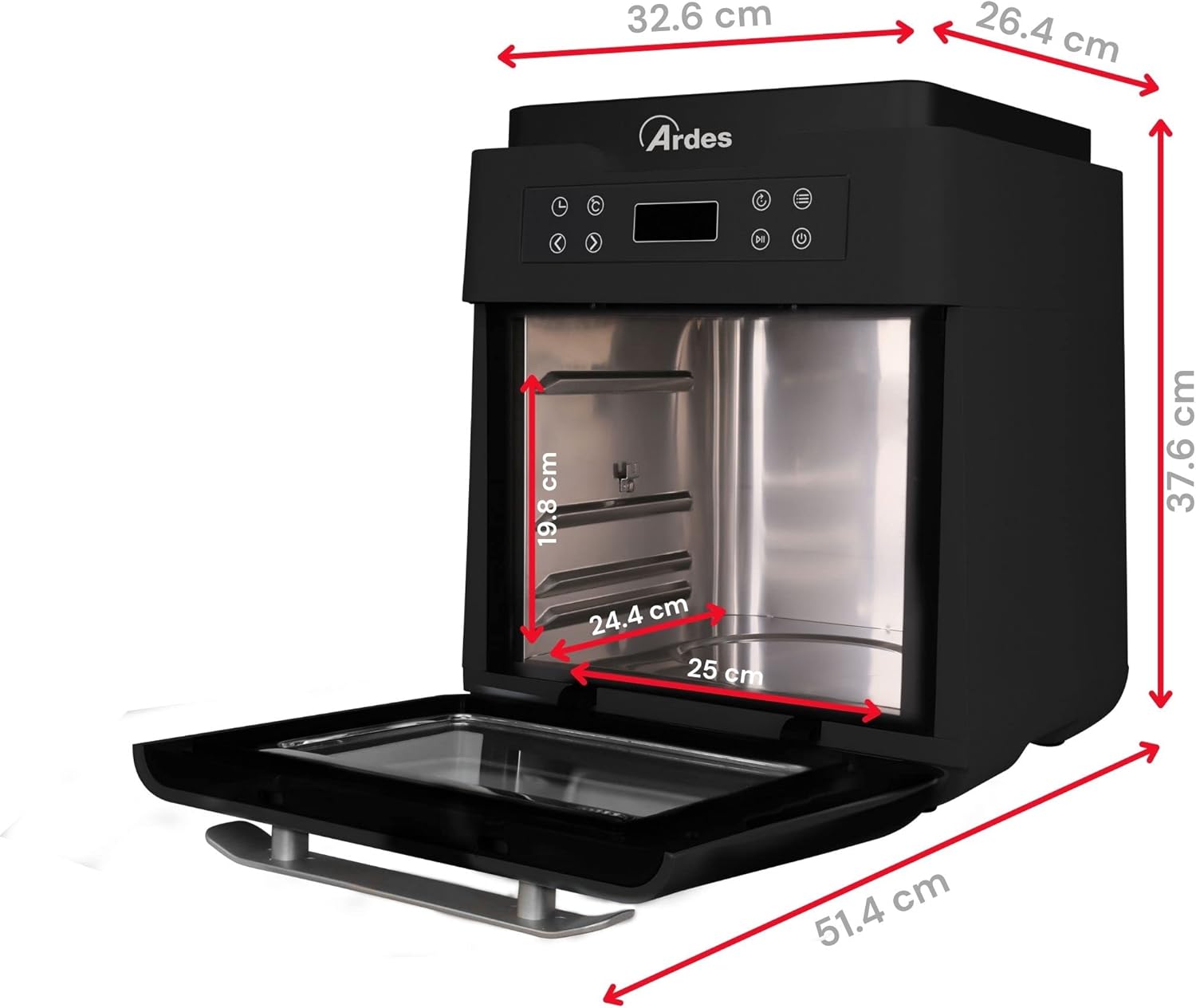 Friggitrice ad aria elettrica ideale "Eldorada XXL" per tutti i tipi di frittura, capacità 12 litri