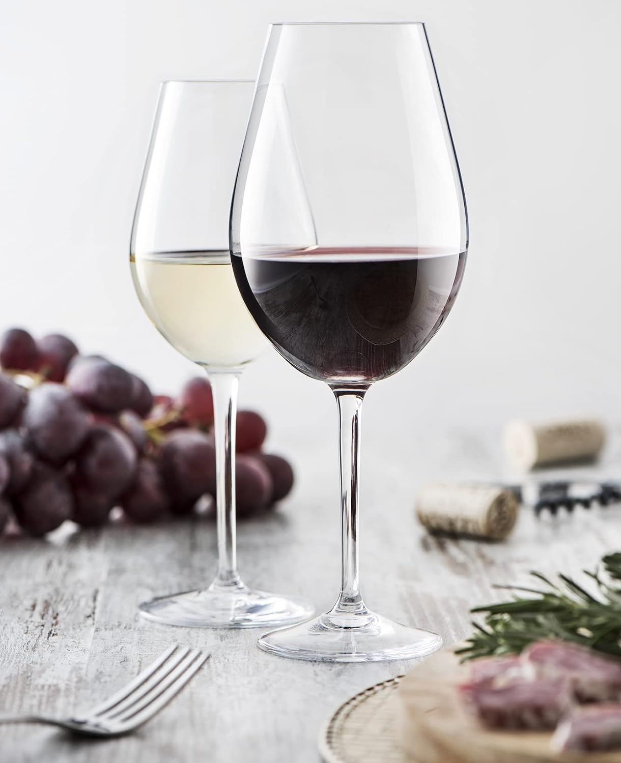 Calici decorativi in vetro trasparente per vino rosso 540 ml set da 4
