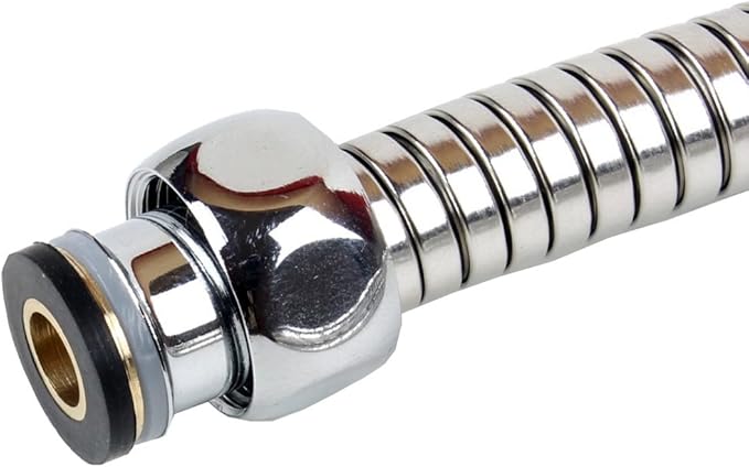 Doccetta Linea "Grey" anticalcare con tubo flessibile e supporto da parete