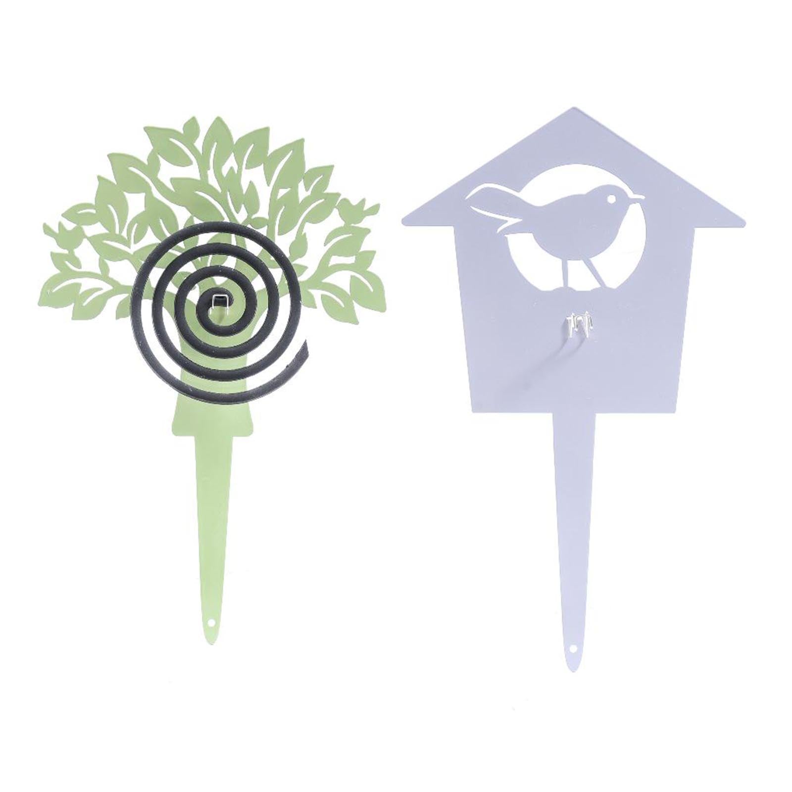 Porta zampirone da vaso "Albero e Uccellino" in metallo, antizanzare da Esterno, da 36 cm