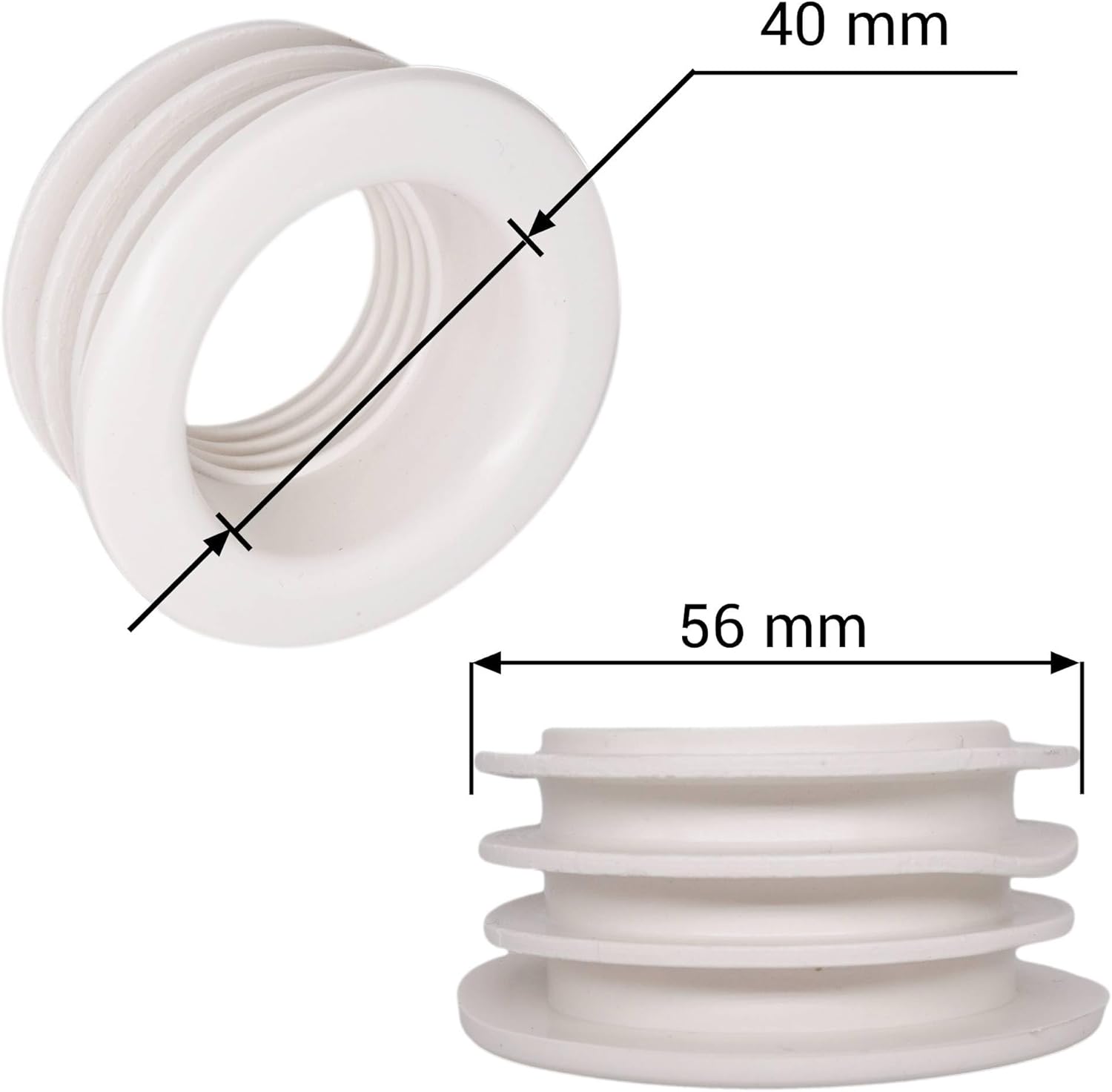 Riduttore in gomma morsetto per tubi di scarico WC