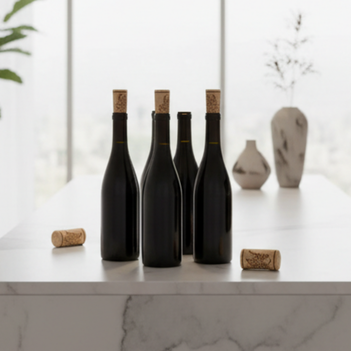 Tappi di sughero "Agglomerato" per bottiglie di vino impermeabili Ø23 x 38 mm 100 pezzi