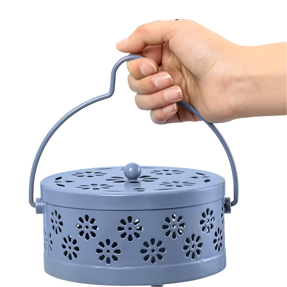 Diffusore in Metallo "Cofanetto" porta Zampirone antizanzare da Esterno Ø 16 cm