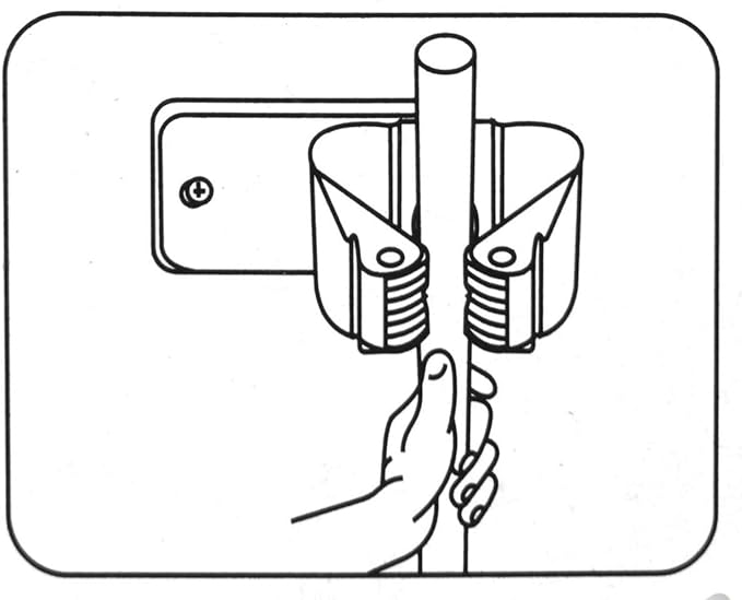 Barra appendiscopa in metallo verniciato con ganci aggiuntivi