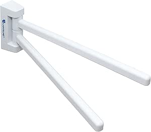 Porta asciugamani a snodo serie "linea" in durolite e ABS antiurto con fissaggio a vite o colla