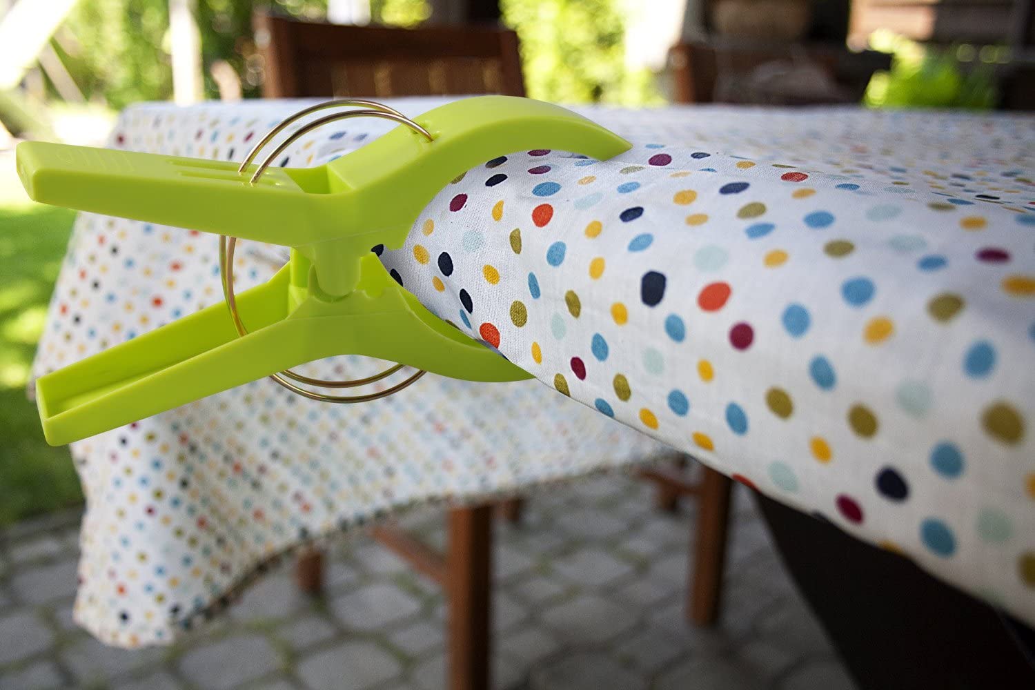 Set 4 mollette antivento in plastica per fissaggio telo mare