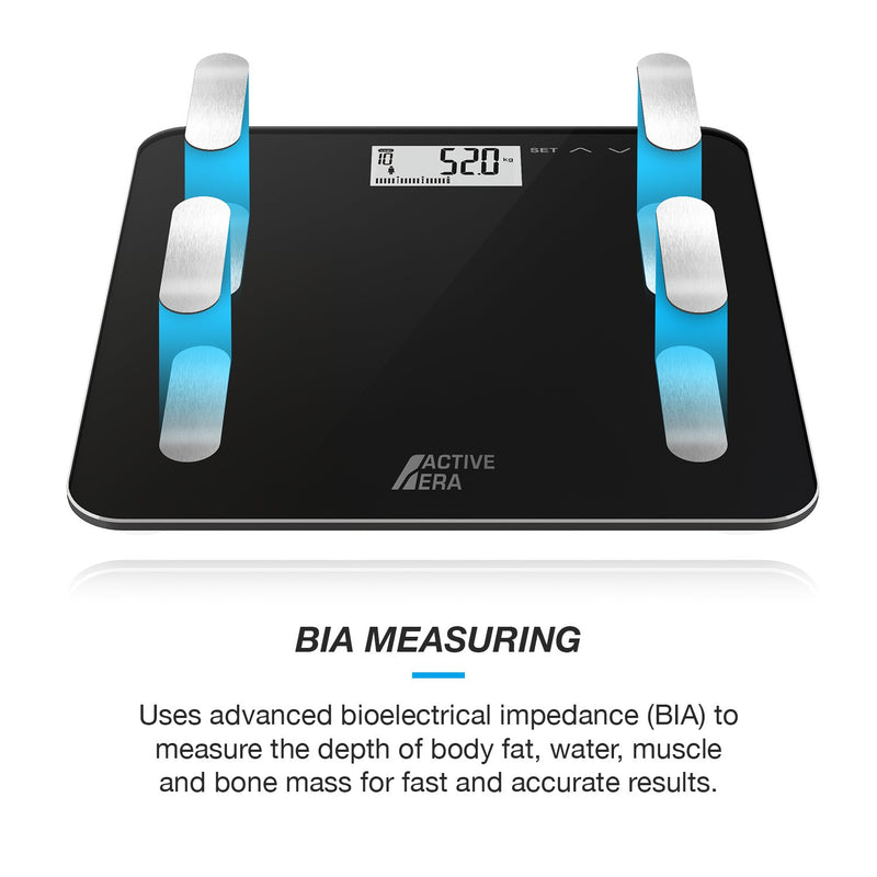 Bilancia pesa persone digitale con analisi corporea, portata massima di 180 kg