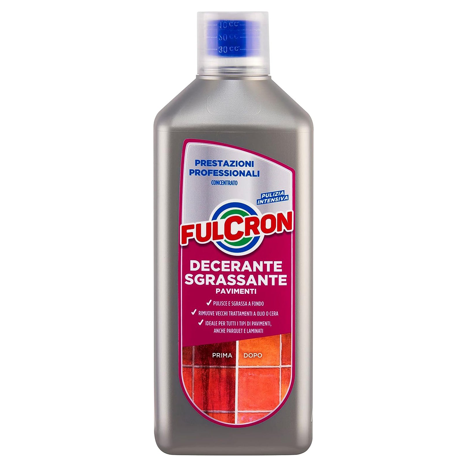 Sgrassante "Fulcron" decerante per pavimenti adatto per la pulizia intensiva, da 1 litro