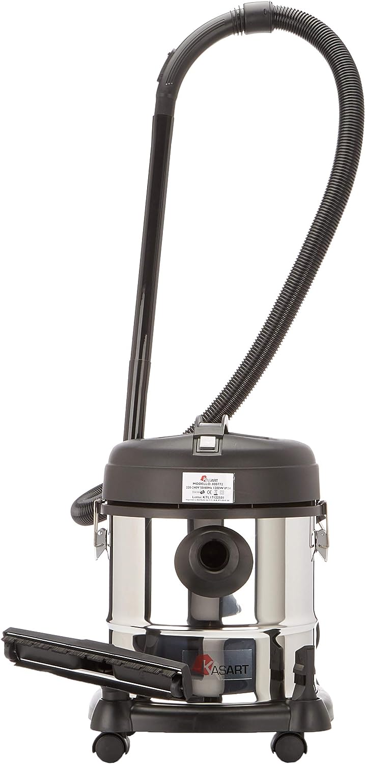 Bidone "Kasart" aspira liquidi e solidi in acciaio inox, 20 litri, da Bidone "Kasart" aspira liquidi e solidi in acciaio inox, 20 litri, da