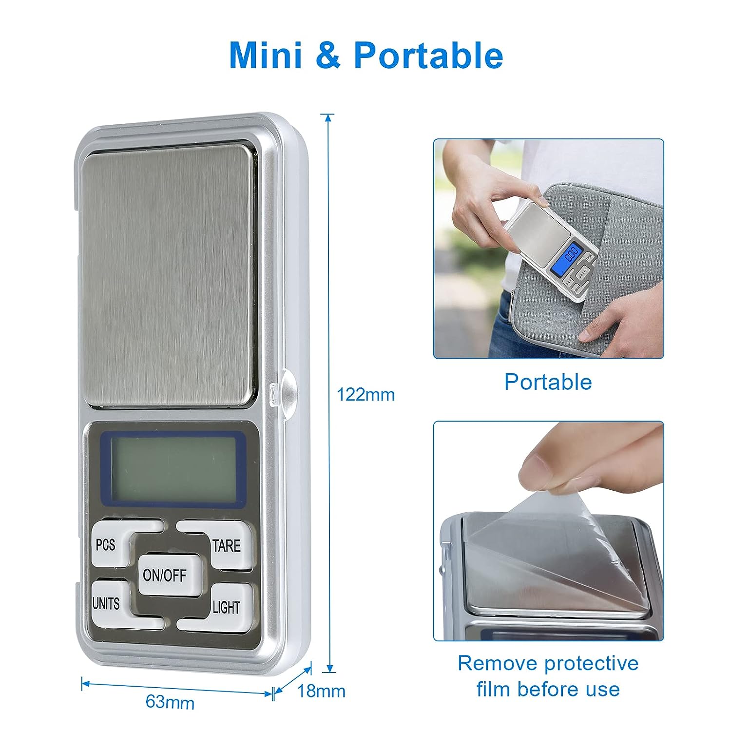 Bilancia digitale di precisione per uso professionale, portata massima 200 grammi