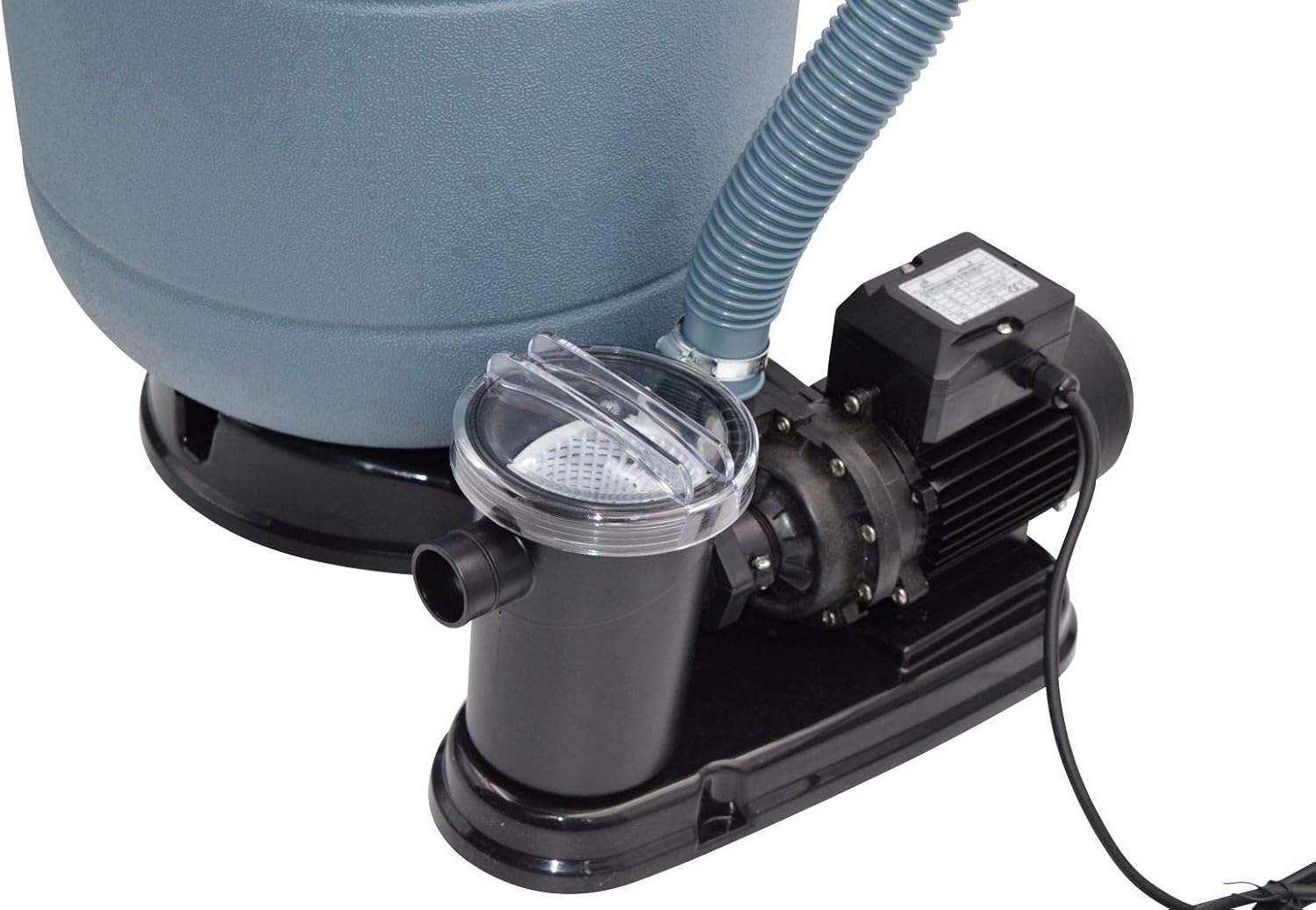 Pompa filtro a sabbia professionale per pulizia piscina con motore esterno 400 Watt per 10000 l/h